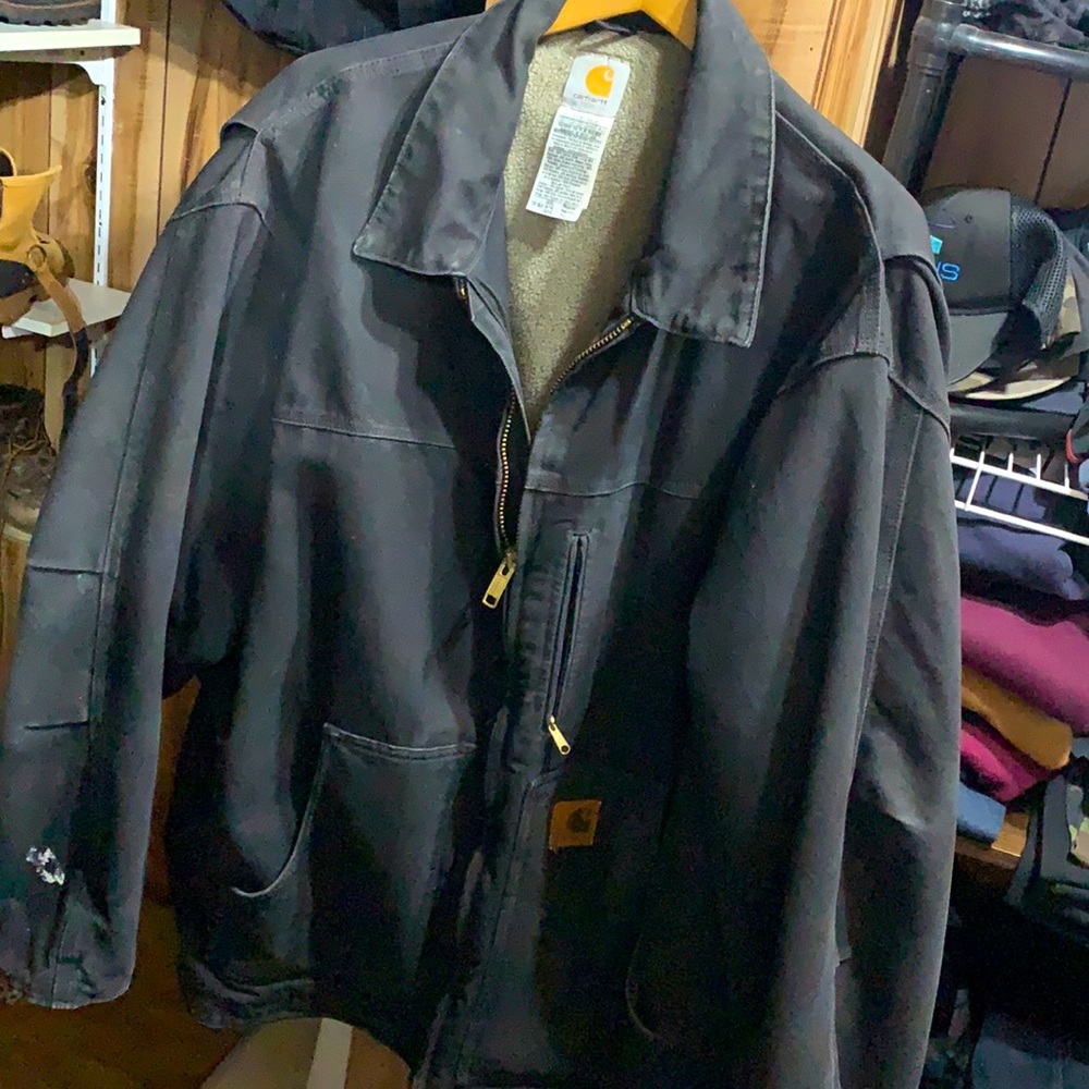 Carhartt Sheep Wool Interior Black Coat